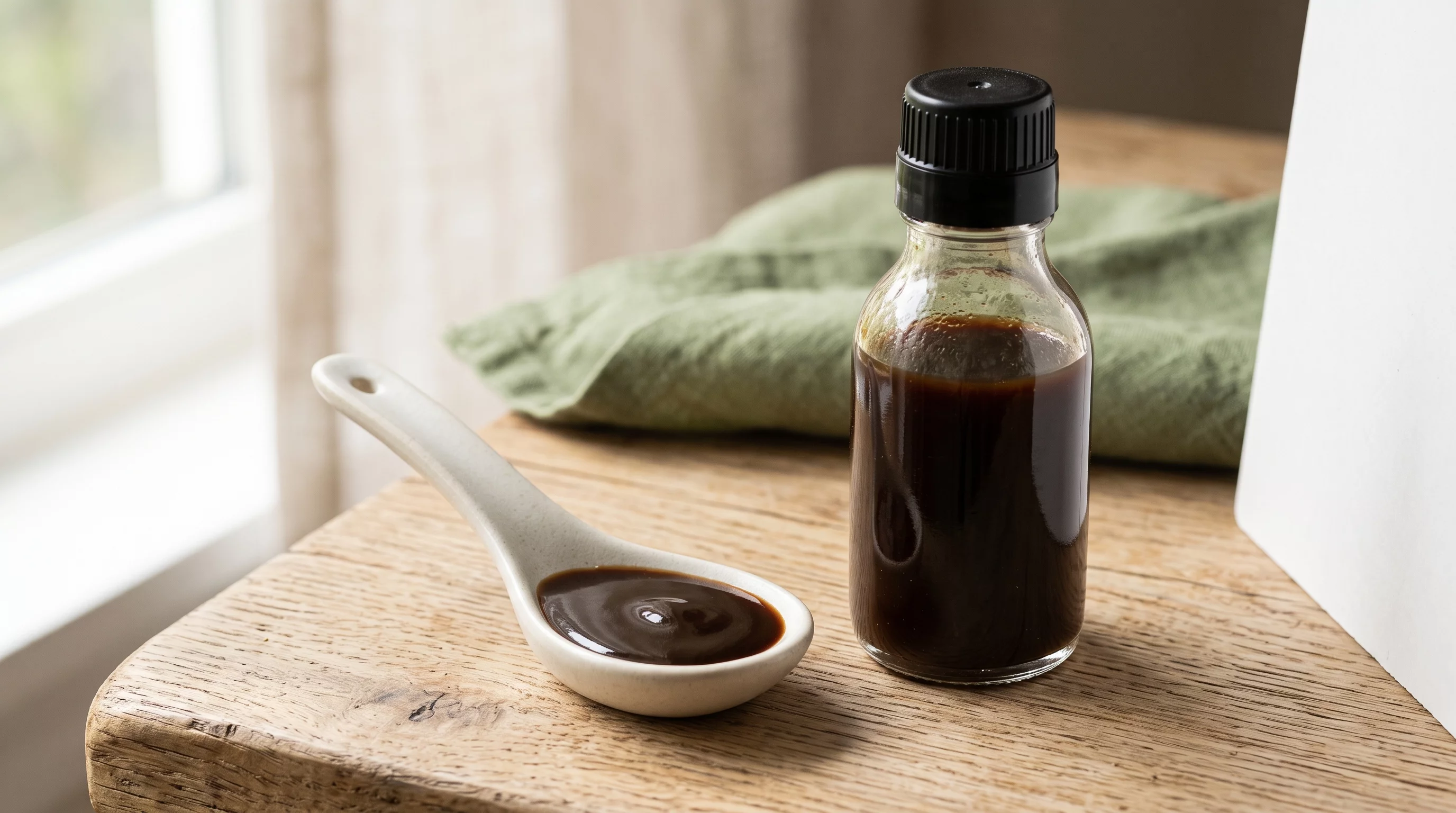 close-up detail, Worcestershire Sauce