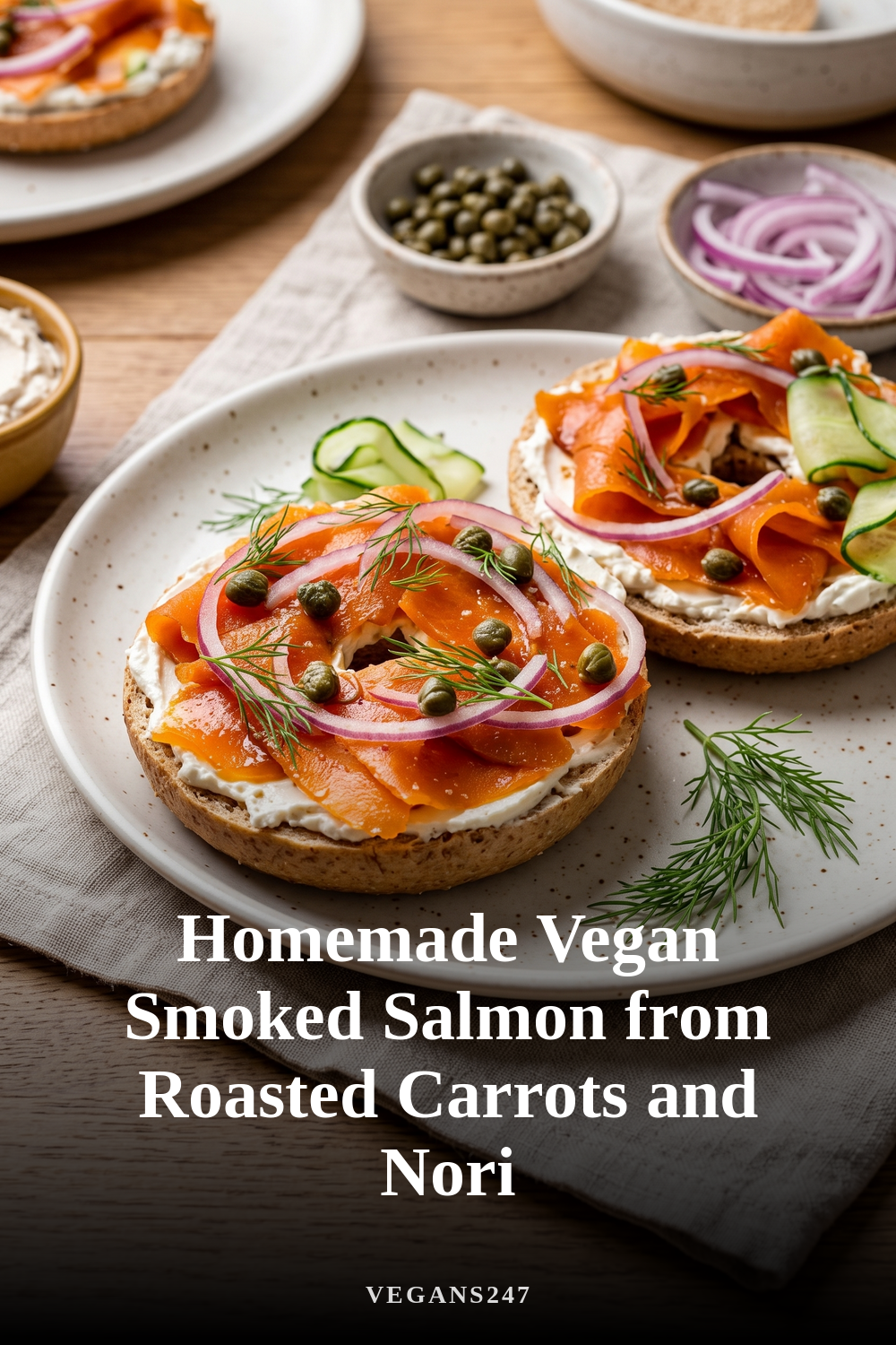 Homemade Vegan Smoked Salmon from Roasted Carrots and Nori