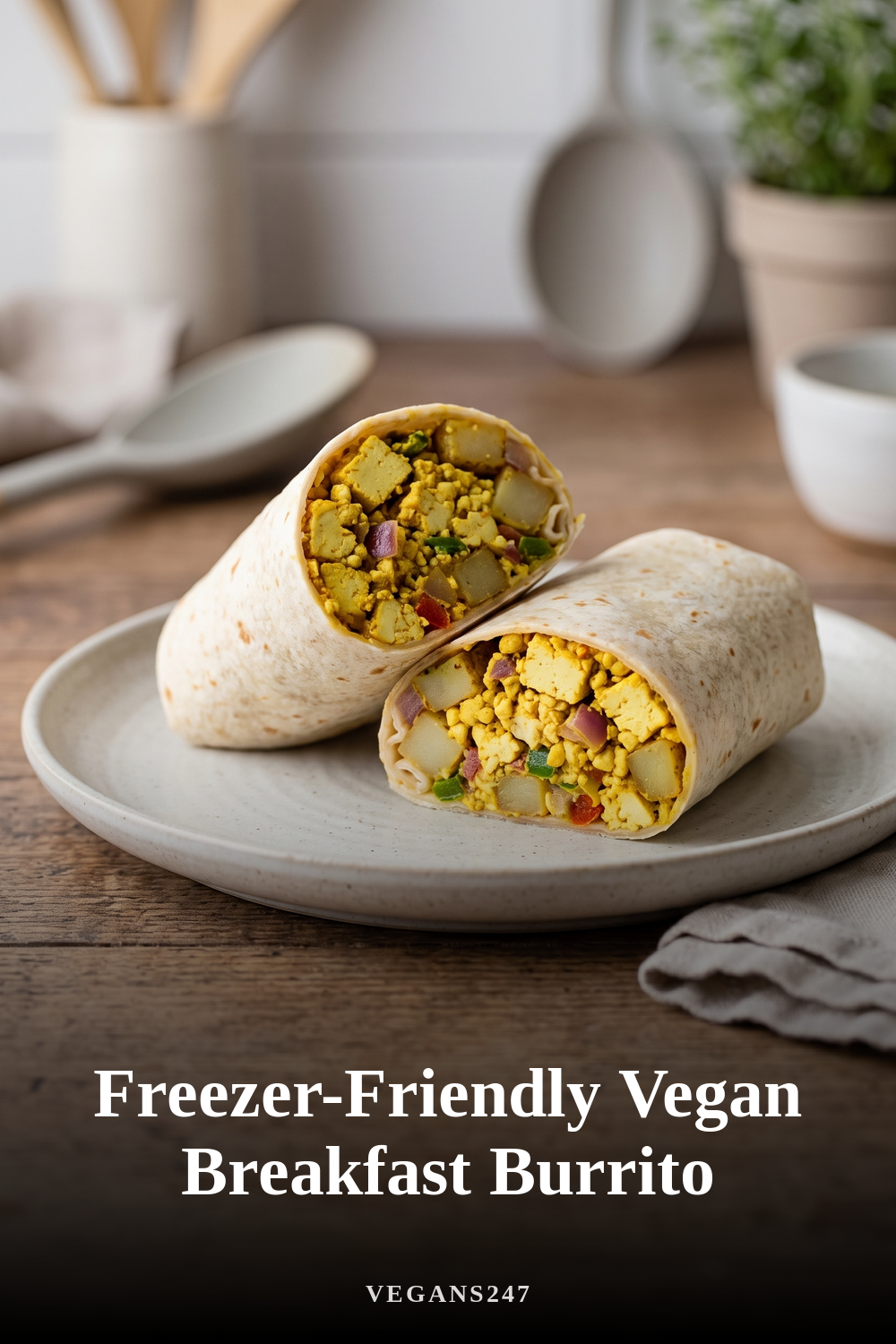 Vegan Breakfast Burrito (Freezer-Friendly)