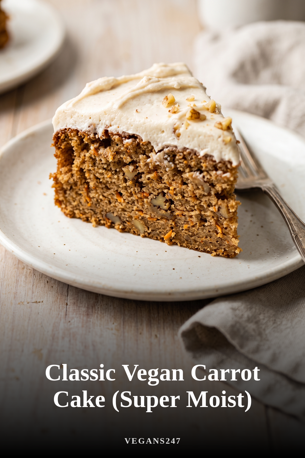 Classic Vegan Carrot Cake (Super Moist)