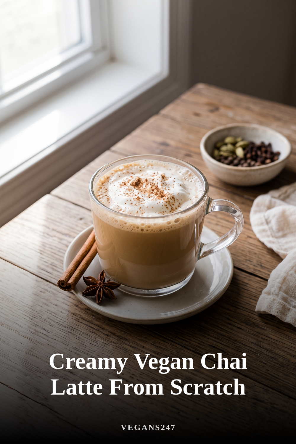 Creamy Vegan Chai Latte From Scratch