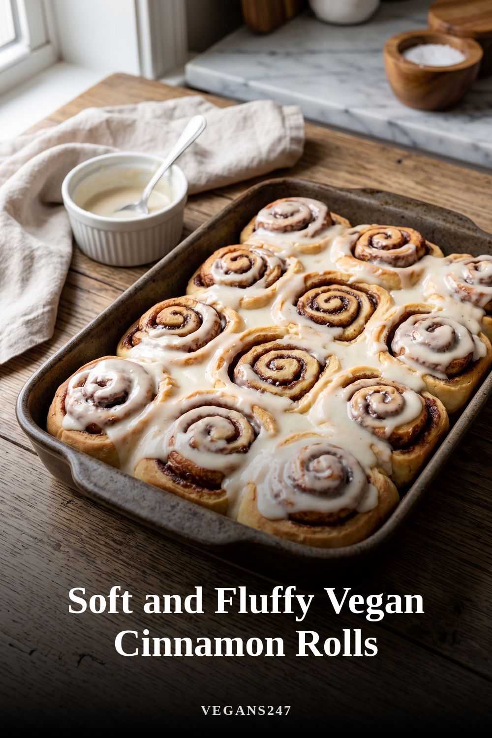 Vegan Cinnamon Rolls | Soft and Fluffy
