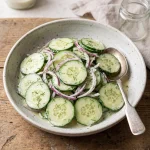 Creamy Vegan Cucumber Salad, vegan recipe