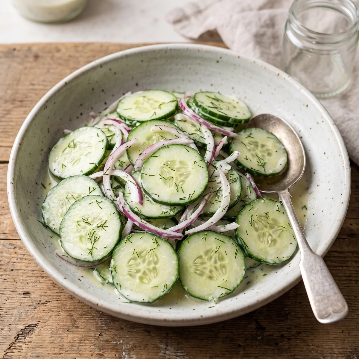 Creamy Vegan Cucumber Salad, vegan recipe