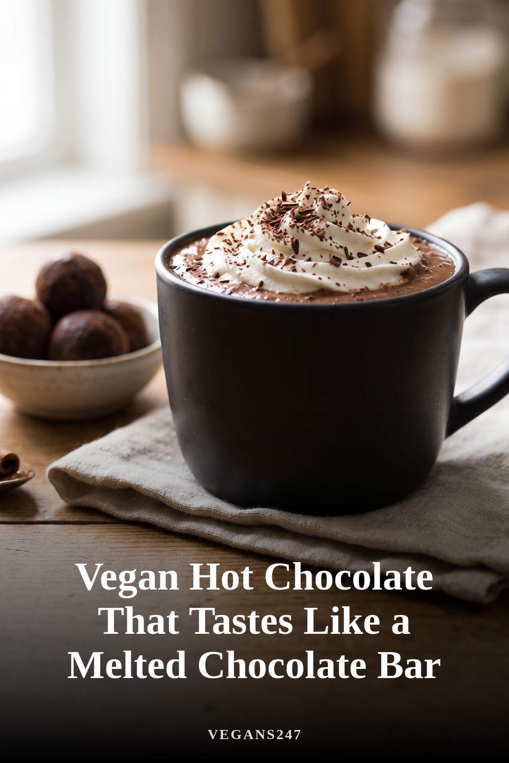 Vegan Hot Chocolate That Tastes Like a Melted Chocolate Bar