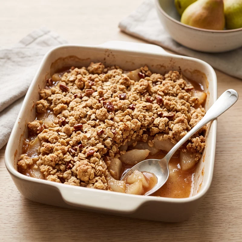 Vegan Pear Crumble, vegan recipe