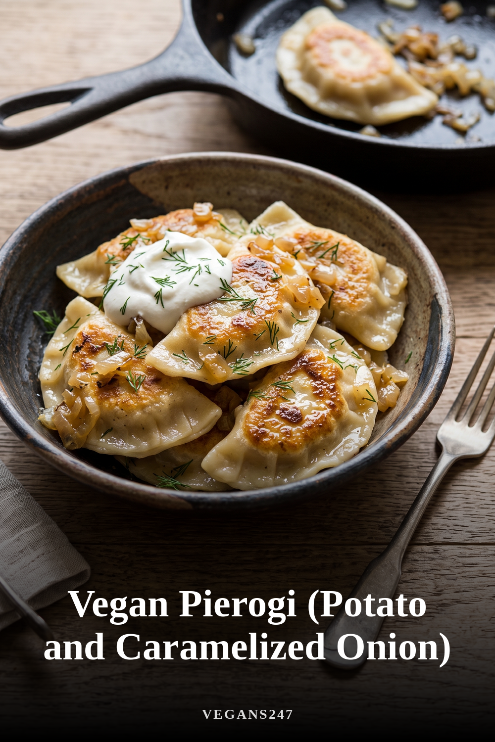 Vegan Pierogi (Potato and Caramelized Onion)