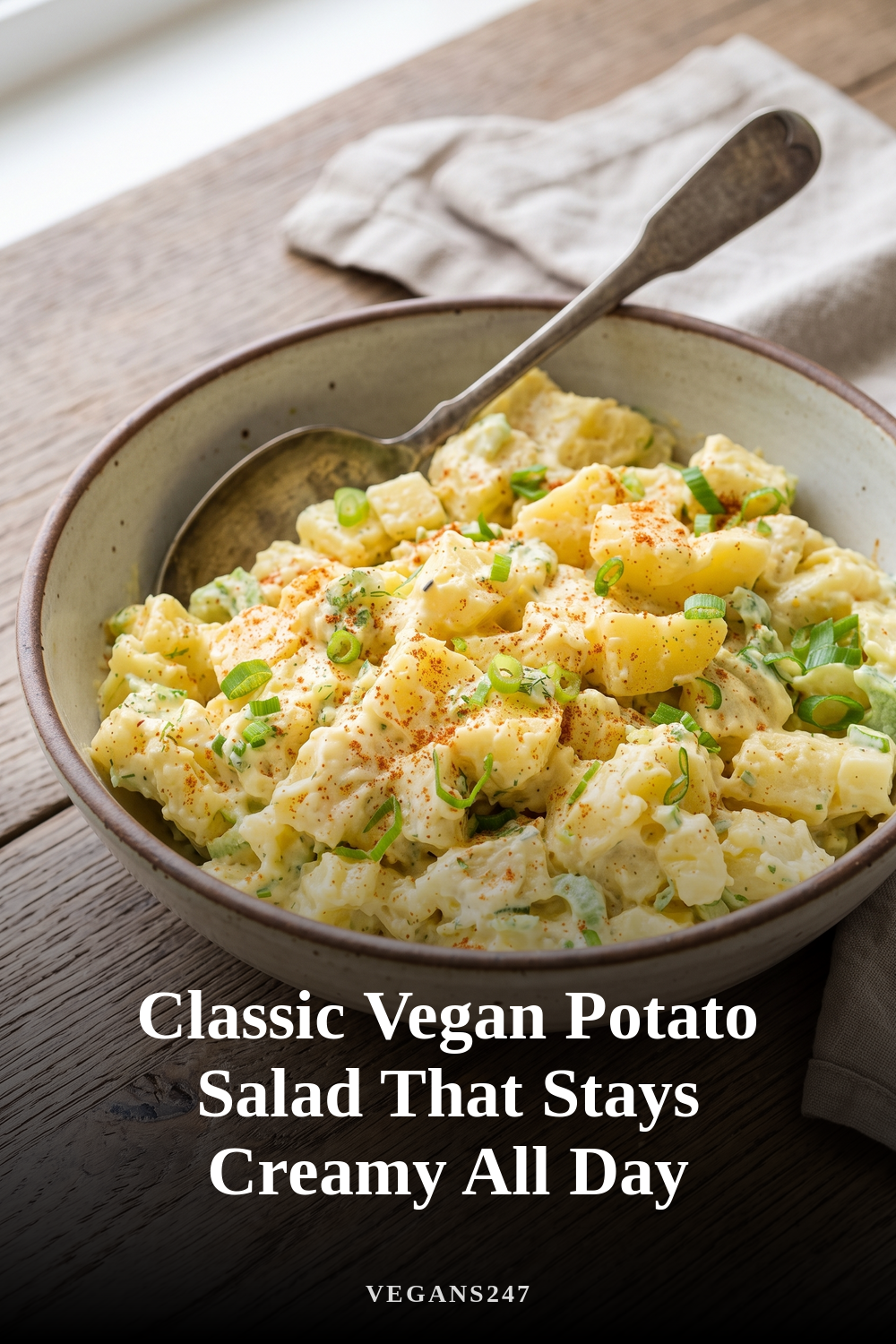 Classic Vegan Potato Salad That Stays Creamy All Day