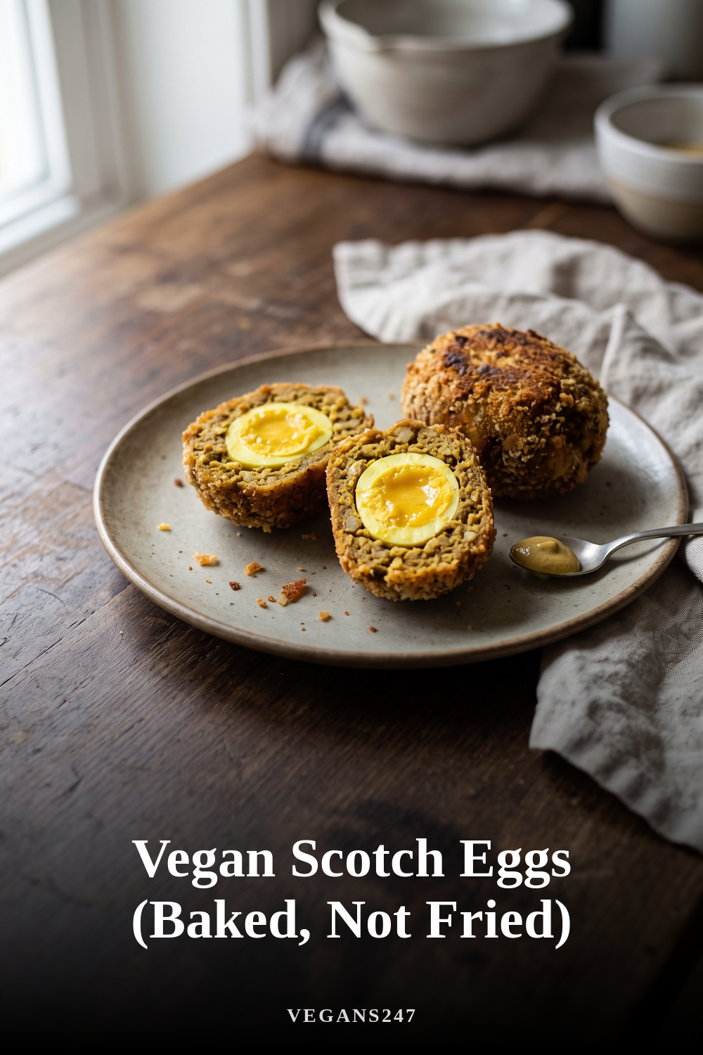 Vegan Scotch Eggs (Baked, Not Fried)