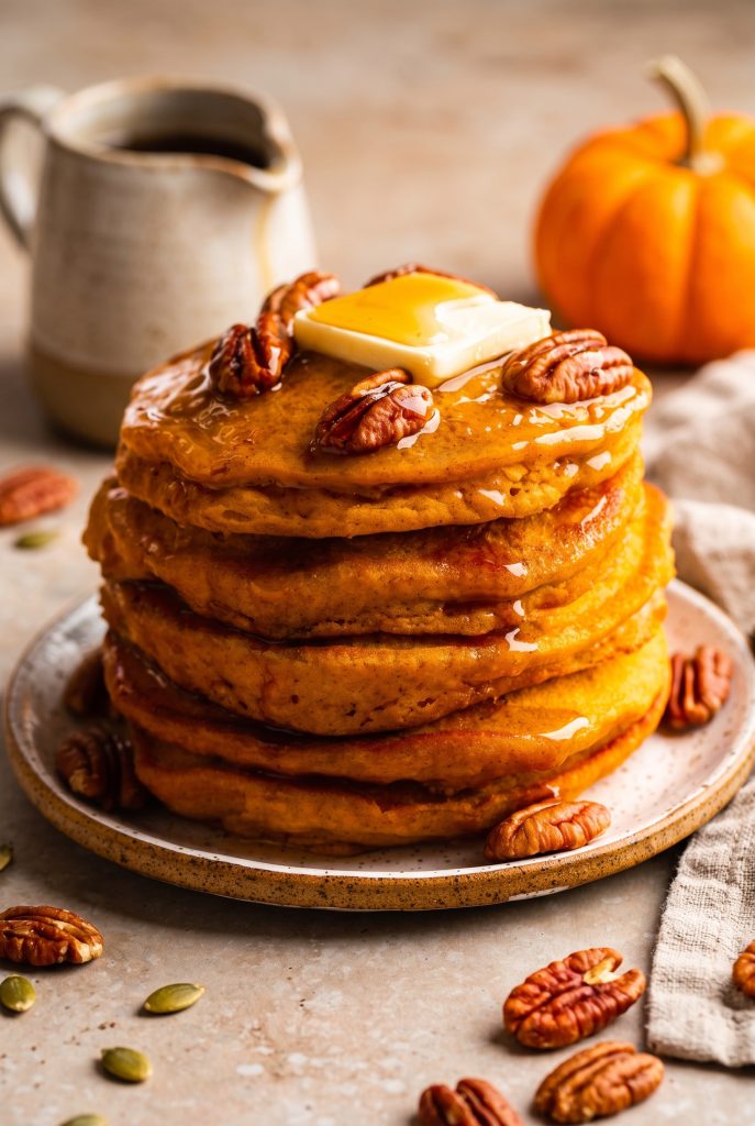 Vegan Pumpkin Pancakes, vegan recipe