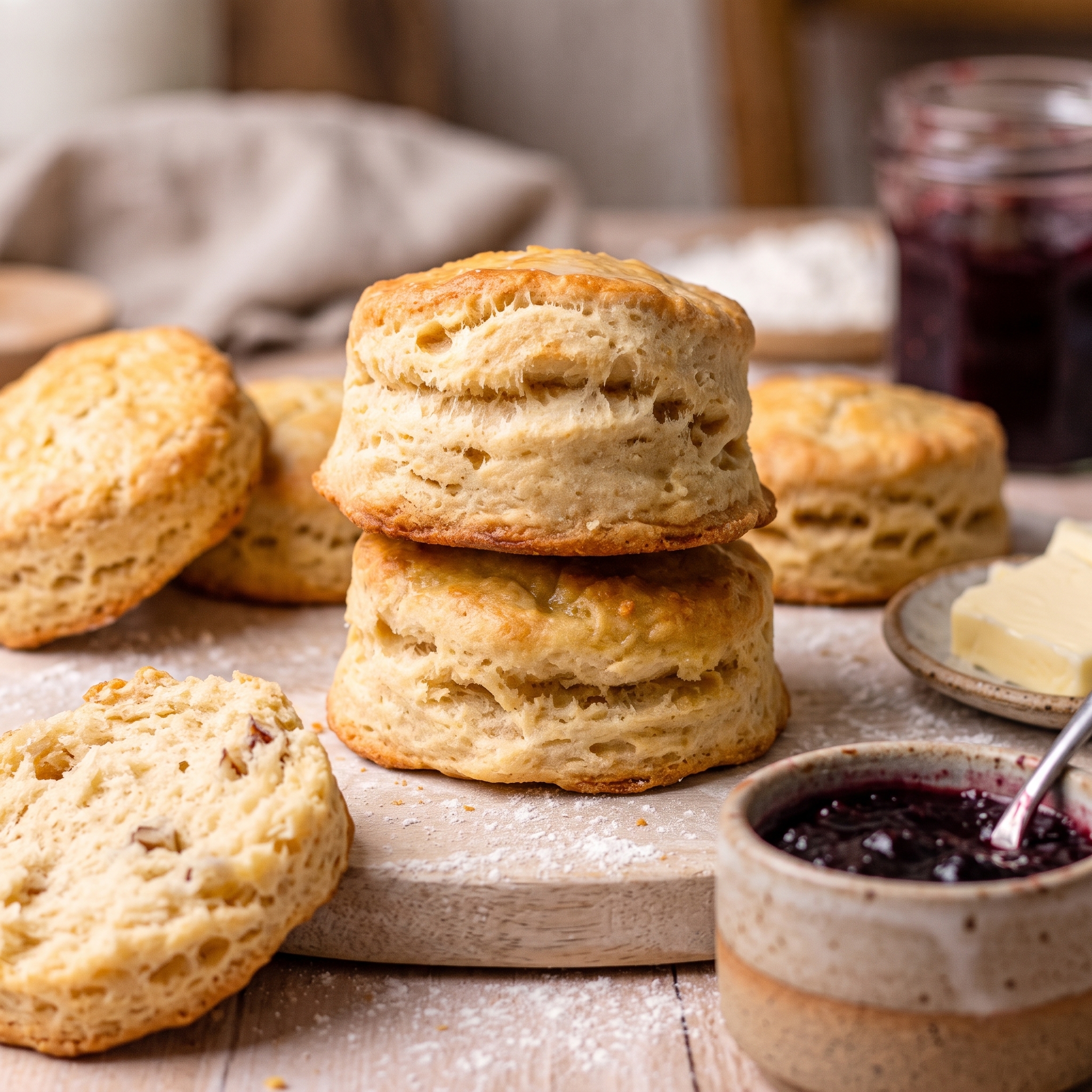 Vegan Biscuits (Tall, Flaky Layers)