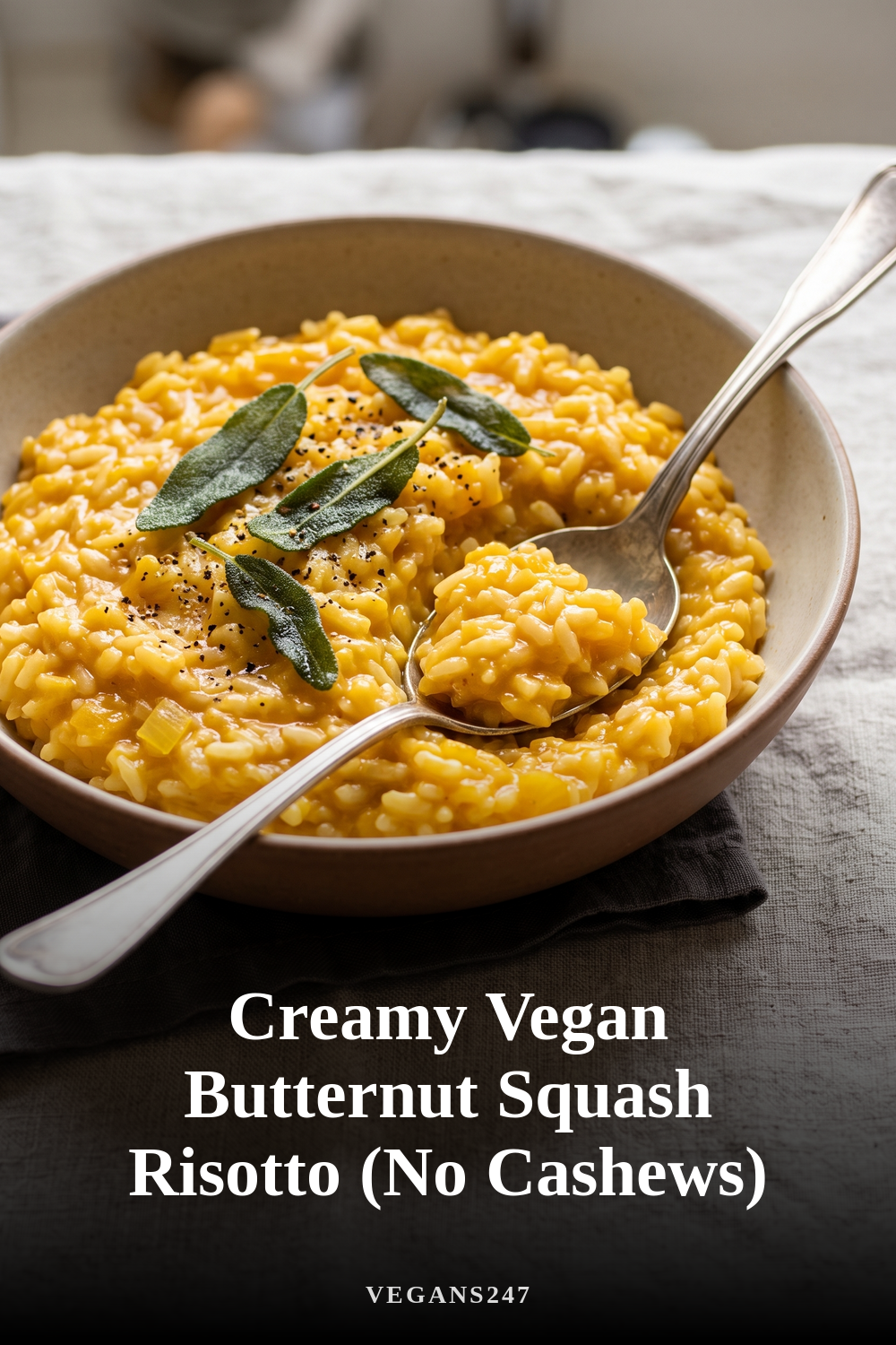 Creamy Vegan Butternut Squash Risotto (No Cashews)