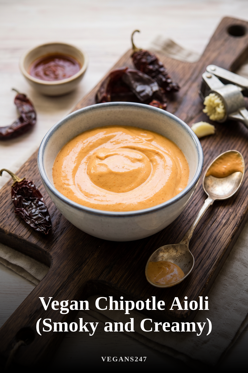 Vegan Chipotle Aioli (Smoky and Creamy)