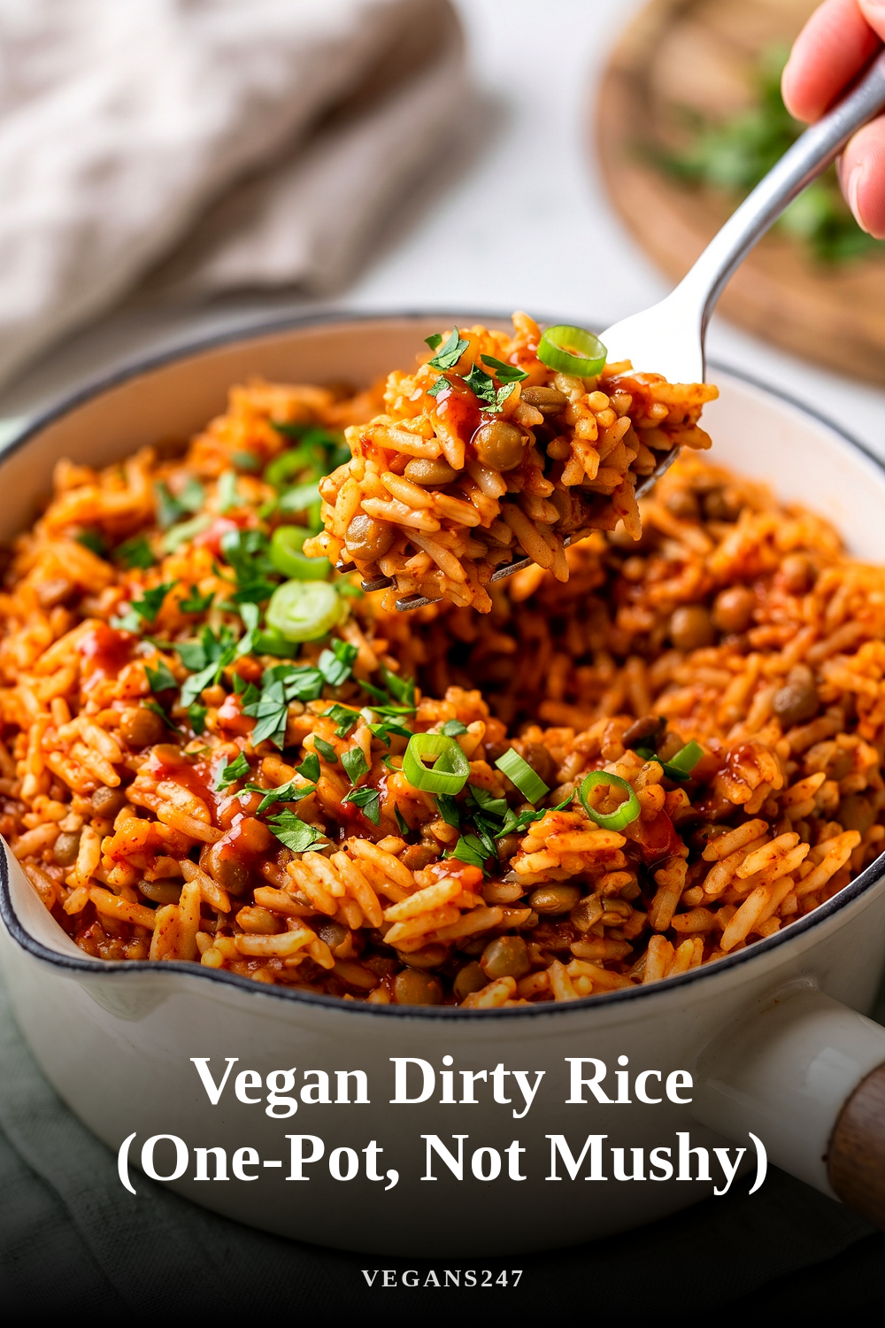 Vegan Dirty Rice (One-Pot, Not Mushy)
