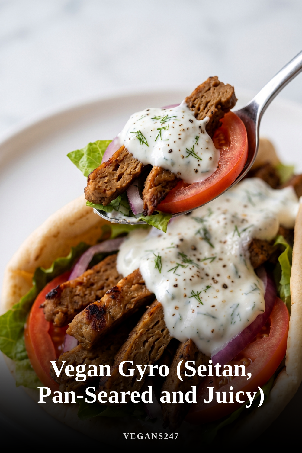 Vegan Gyro (Seitan, Pan-Seared and Juicy)