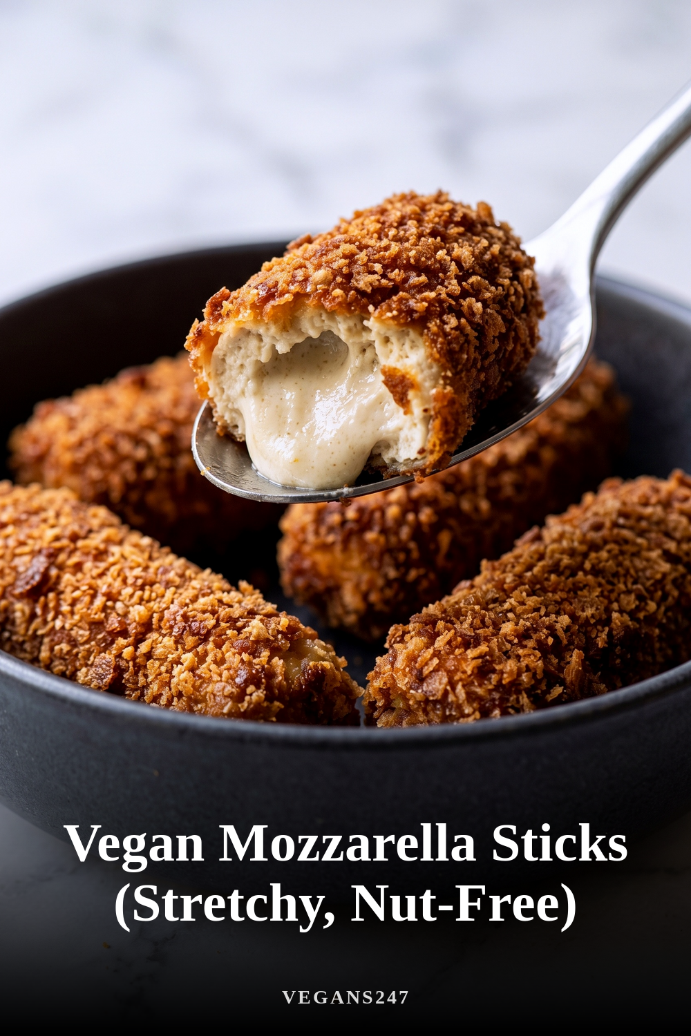 Vegan Mozzarella Sticks (Stretchy, Nut-Free)