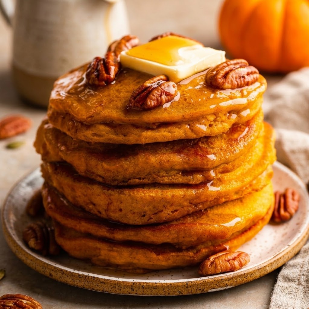 Vegan Pumpkin Pancakes, vegan recipe