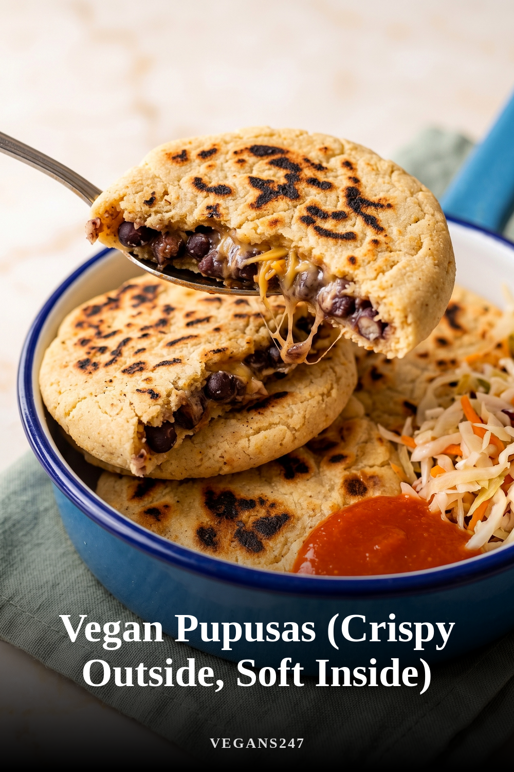 Vegan Pupusas (Crispy Outside, Soft Inside)